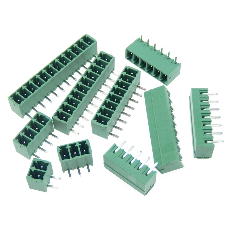 5PCS Pitch 3.81MM bent pin socket PCB 2P3P4P5P6P terminal Suitable for KF2EDGK plug