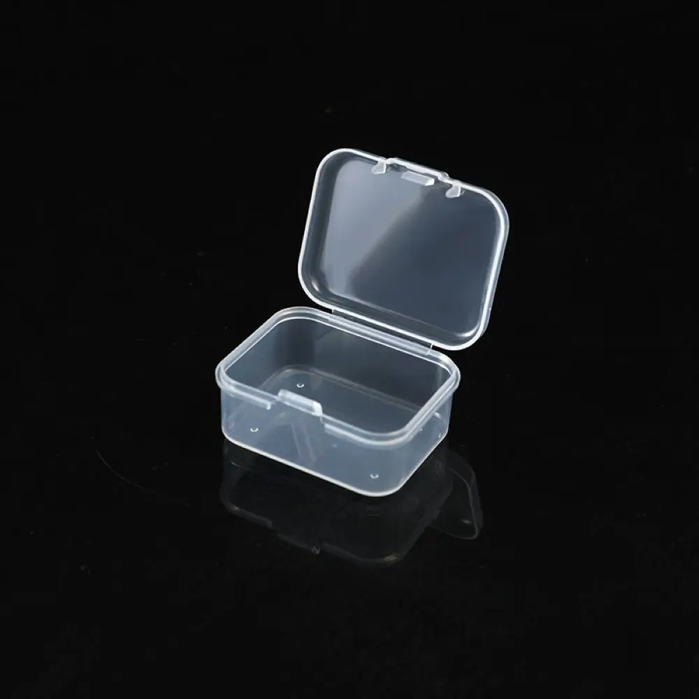 1/5pcs Rectangular and Apple Shaped Plastic Transparent Storage Portable Sealed Storage Box with Lid Jewelry Anti Oxidation Boxs