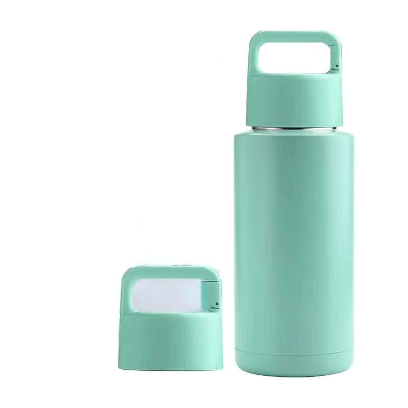 

34oz vacuum flask stainless bottle insulated ceramic line reusable hot straw water bottles