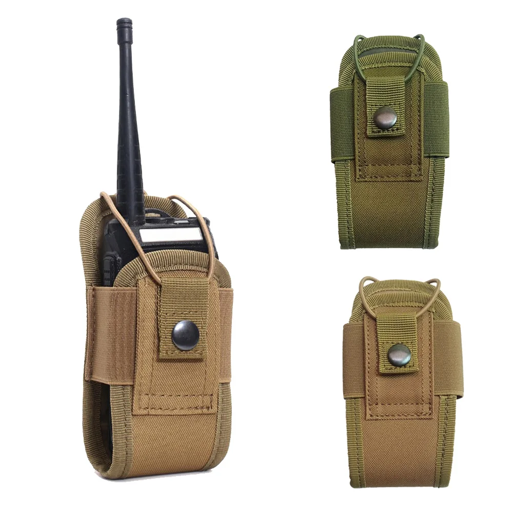 Mini supporto per radio Custodia per radio Molle Custodia per fondina per radio resistente per walkie-talkie a due vie Attrezzatura da caccia Baofeng