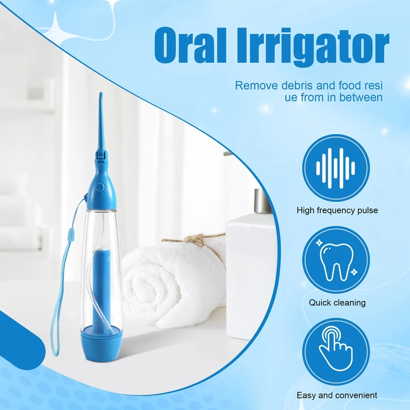 New Portable Oral Irrigator Clean The Mouth Wash Your Tooth Water Irrigation Manual Water  Flosser No Electricity Abs