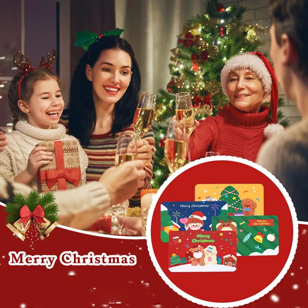 

Christmas DIY Lucky Scratch Creative Cartoon Primary Card Student Card Scratch School Handwritten Wish Couple Gift J8N1