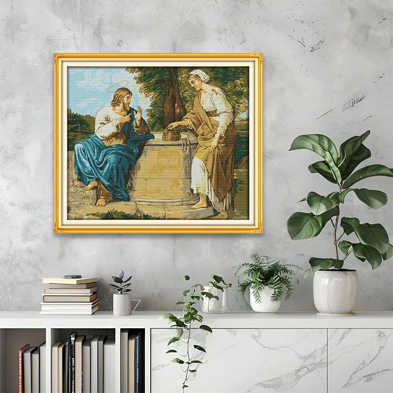 

Afternoon Tea Living Room Decorative Painting Embroidery Kit Handmade Cartoon Pattern
