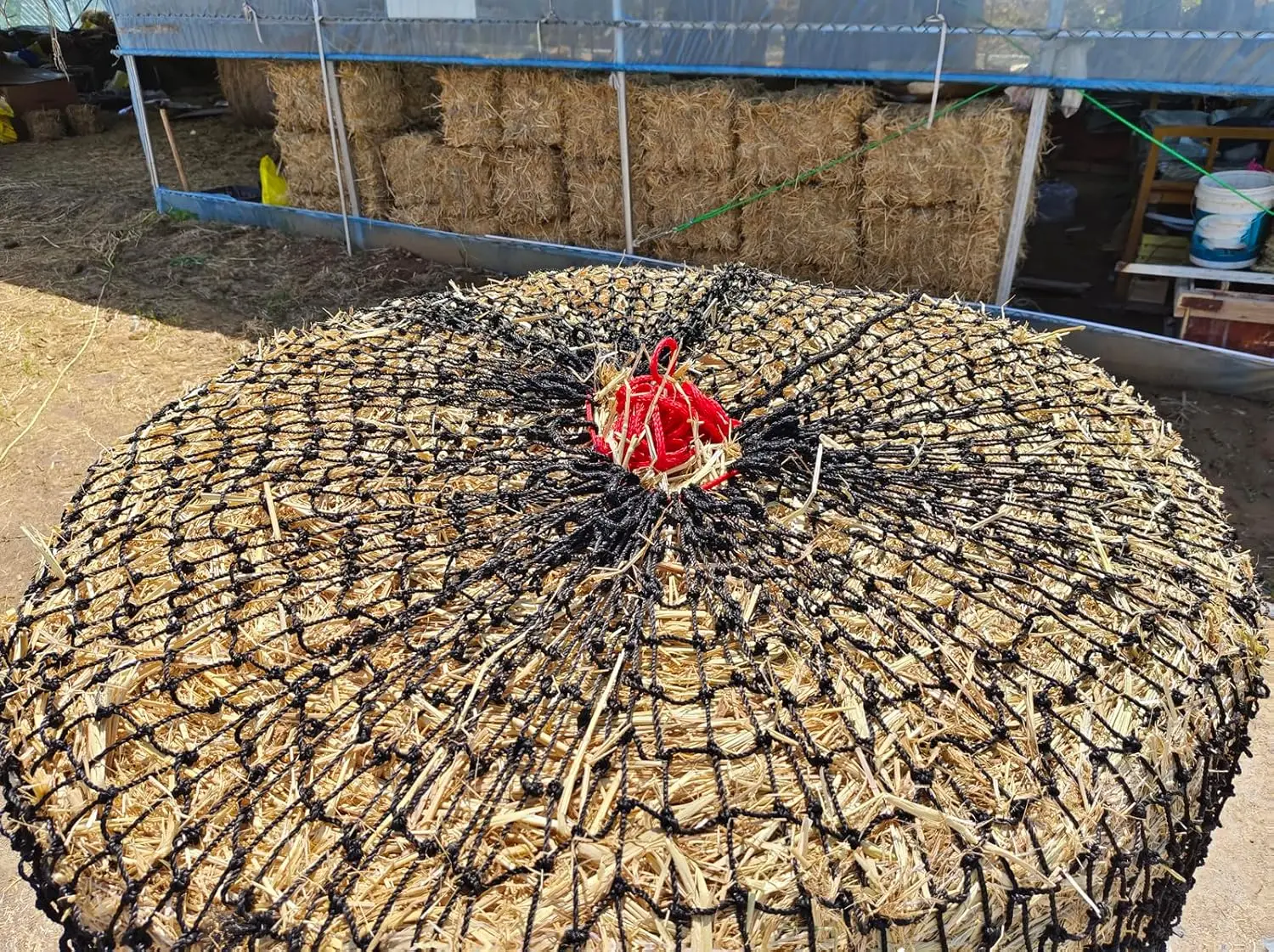 شبكة كبيرة لتغذية القش البطيء، وحدة تغذية الحصان شديدة التحمل لوسادة/المشط الخارجية #1