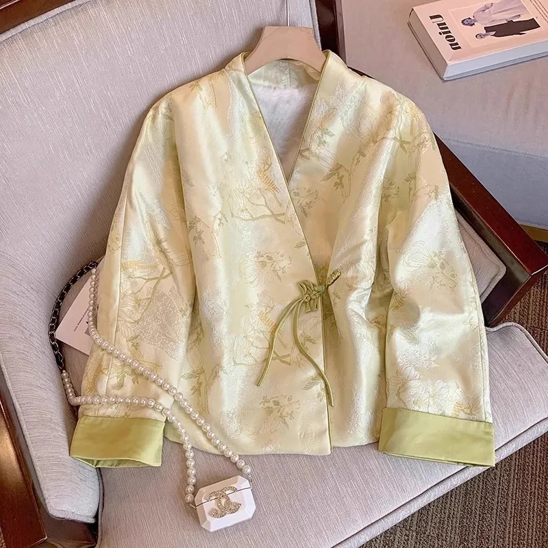 

Новая мужская куртка в китайском стиле с воротником-стойкой, вышивкой и пуговицами, весенне-осенняя, с контрастными цветами, в стиле Тан, топ