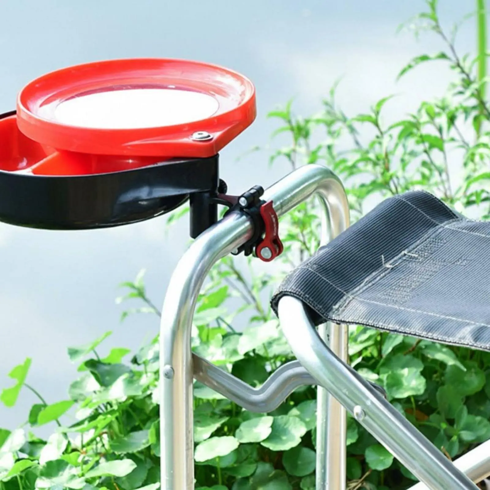 

Quick Swift-Disconnect Tray Clamp Lightweight Design Fishing Chair Tray Holder Universal Fishing Chair Bracket Wear Resistant