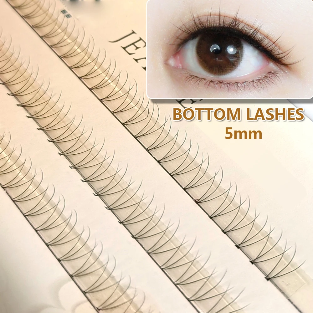 

5mm Lower Spikes Lash Wispy Spiky J Curl Premade Russian Volume FanCilios Premium Individual Bottom Fairy Eyelashes Extension