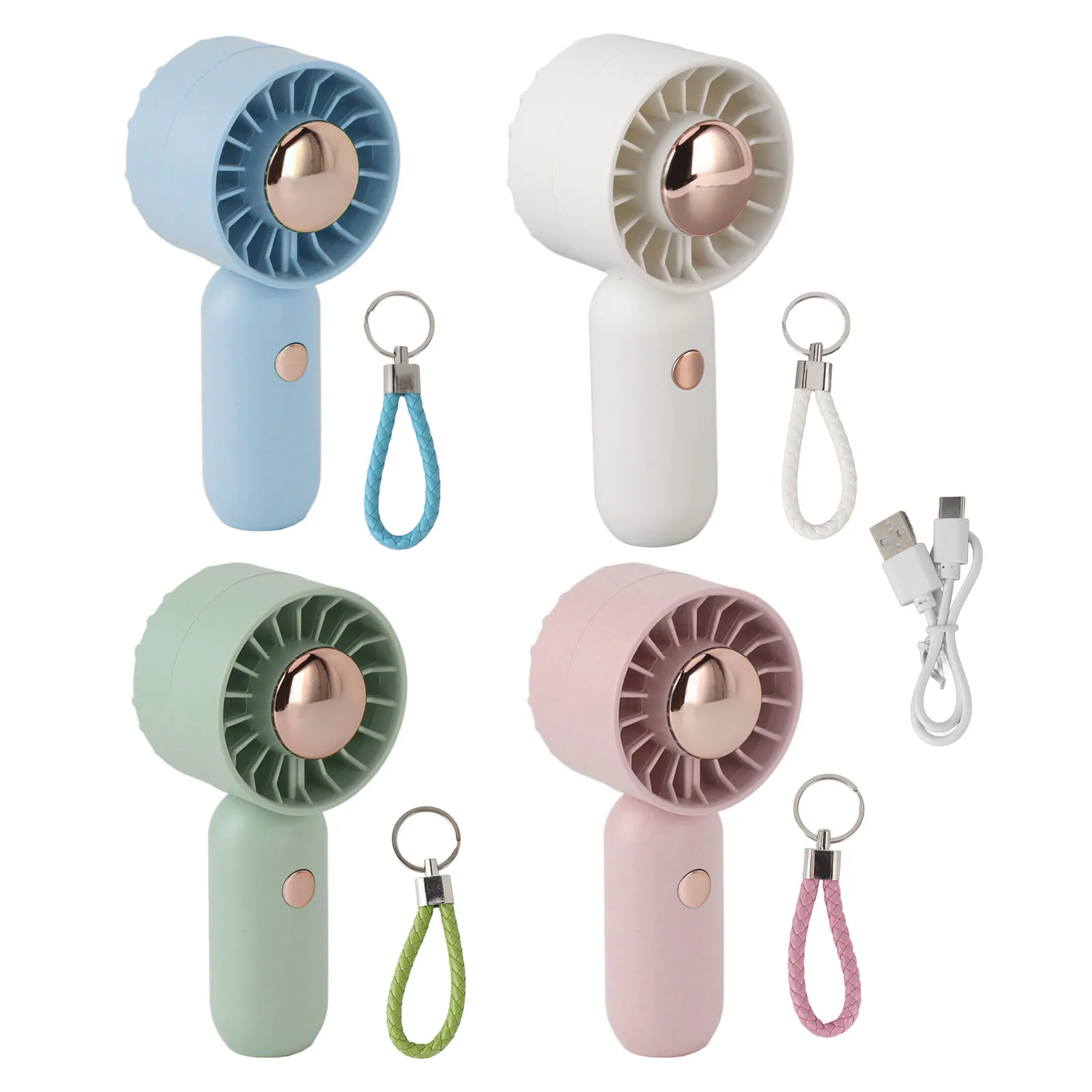 Hand Held Fan Multiple Functions Pocket Fan High Efficiency Motor Small and Light USB Charging Unique Appearance for Outdoor