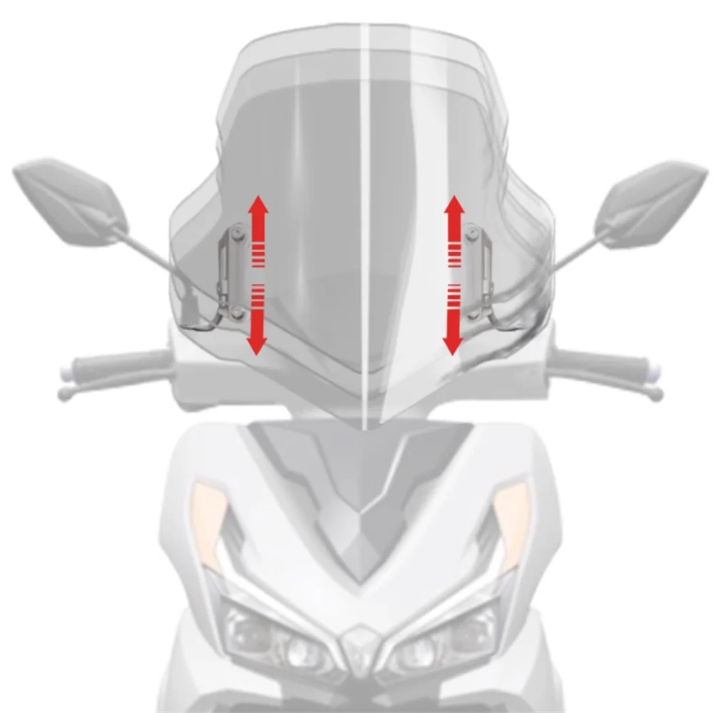 

NX125 windshield modification For Honda NX125 high-quality and raised front windshield chest guard with new lifting bracket