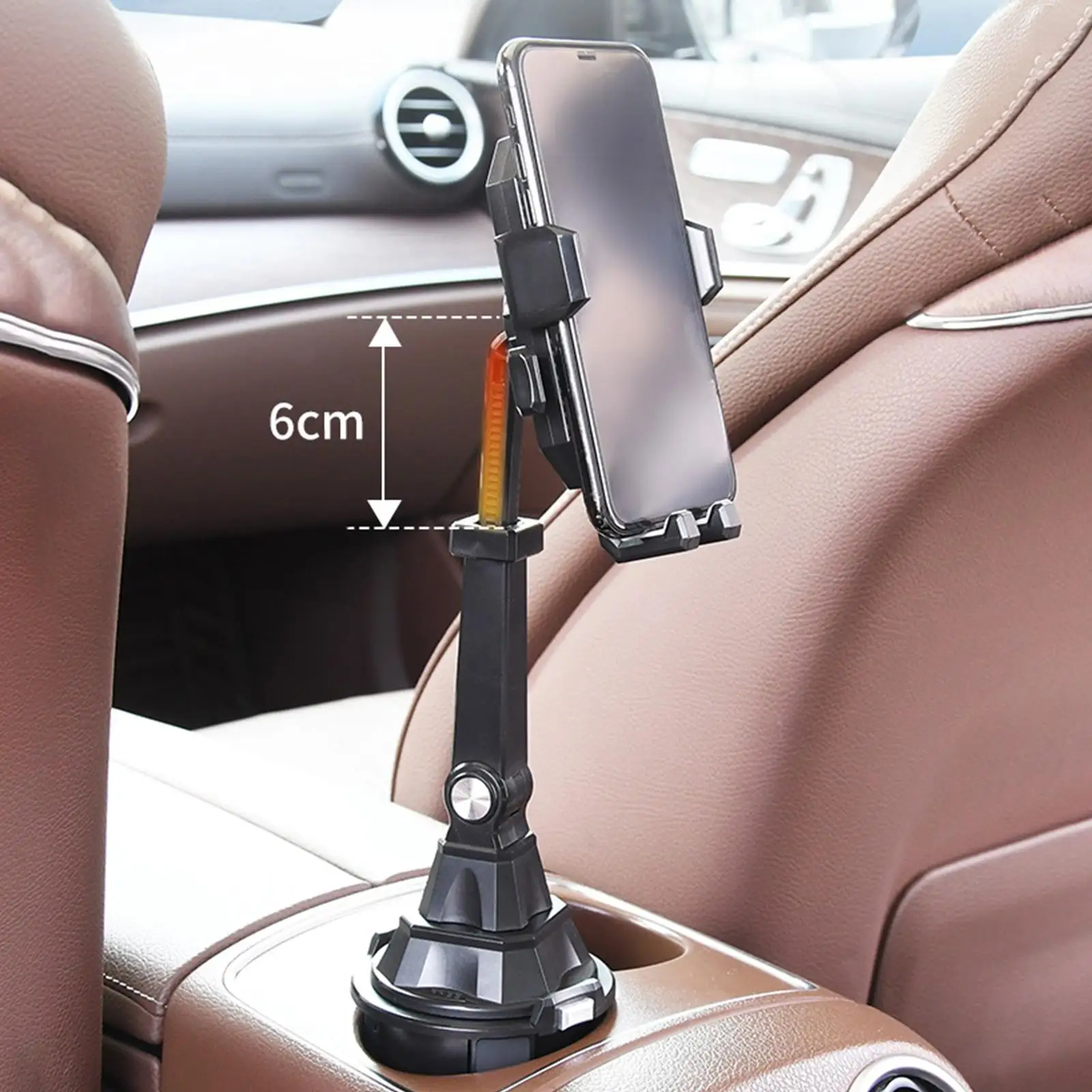 Cup Phone Holder for Car Car Mount Height Adjustable Long Gooseneck for Cars