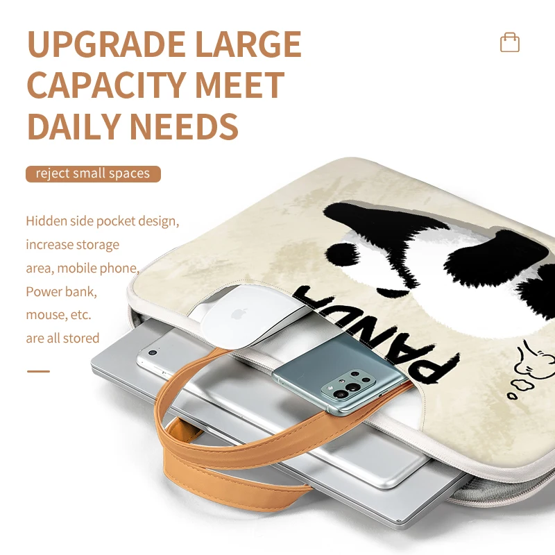 PU Laptop Bag Panda Cover Laptop Case 12\