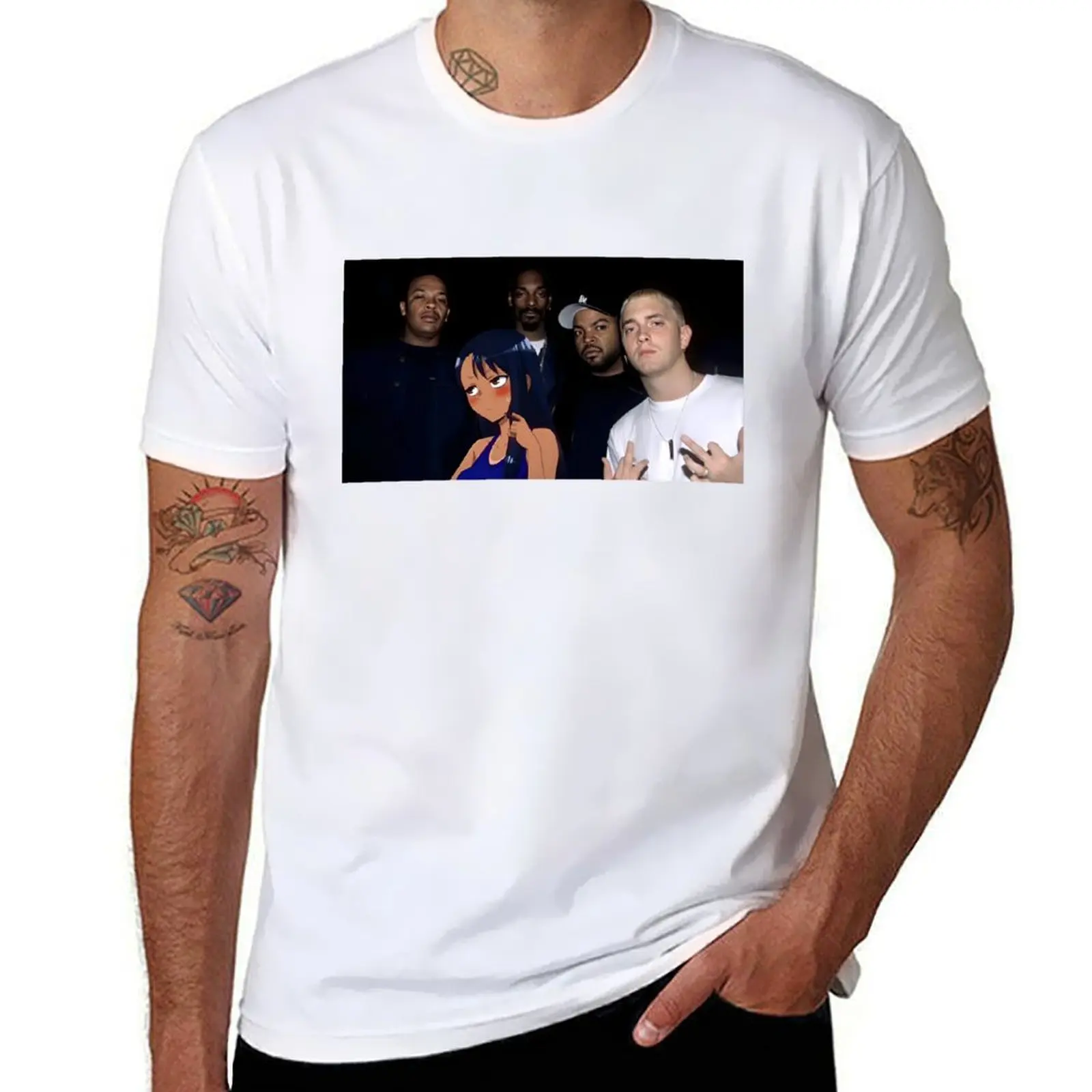 

Nagatoro crew T-Shirt black cotton t-shirt plain for man package cotton t shirts man 100%