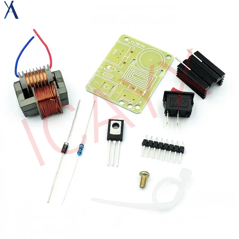 

15KV High Frequency DC High Voltage Arc Ignition Generator Inverter Boost Step Up 18650 DIY Kit U Core Transformer Suite 3.7V