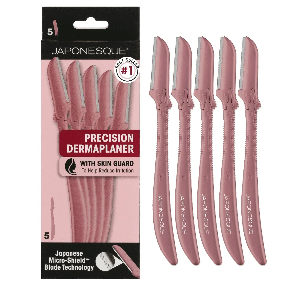 5 упаковок, прецизионная дермапланер, женская бритва для лица, ультратонкий отшелушивающий аппарат для удаления волос, усиление свечения, улучшает текстуру кожи, микро