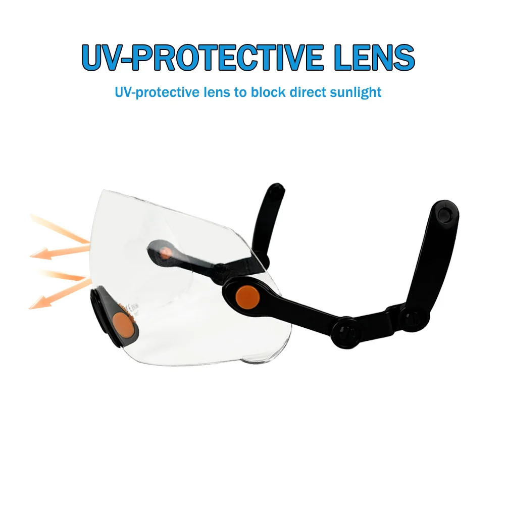Built-in Safety Goggles Replacement Accessories for CR06 CR08 Safety Helmet HD Visor With ANSI and CE Certification