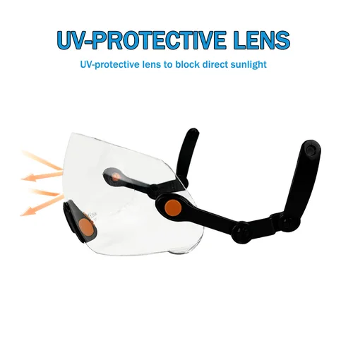 Imagen 2 del producto Accesorios de repuesto para gafas de seguridad integradas para casco de seguridad CR06 CR08, visera HD con certificación ANSI y CE