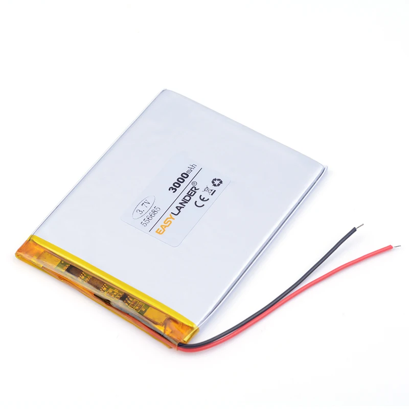 3.7V 3000mah 556685 Rechargeable Lithium Li-ion Li Polymer Battery For MP4 MP5 Mobile Pocket PC E-books Video game