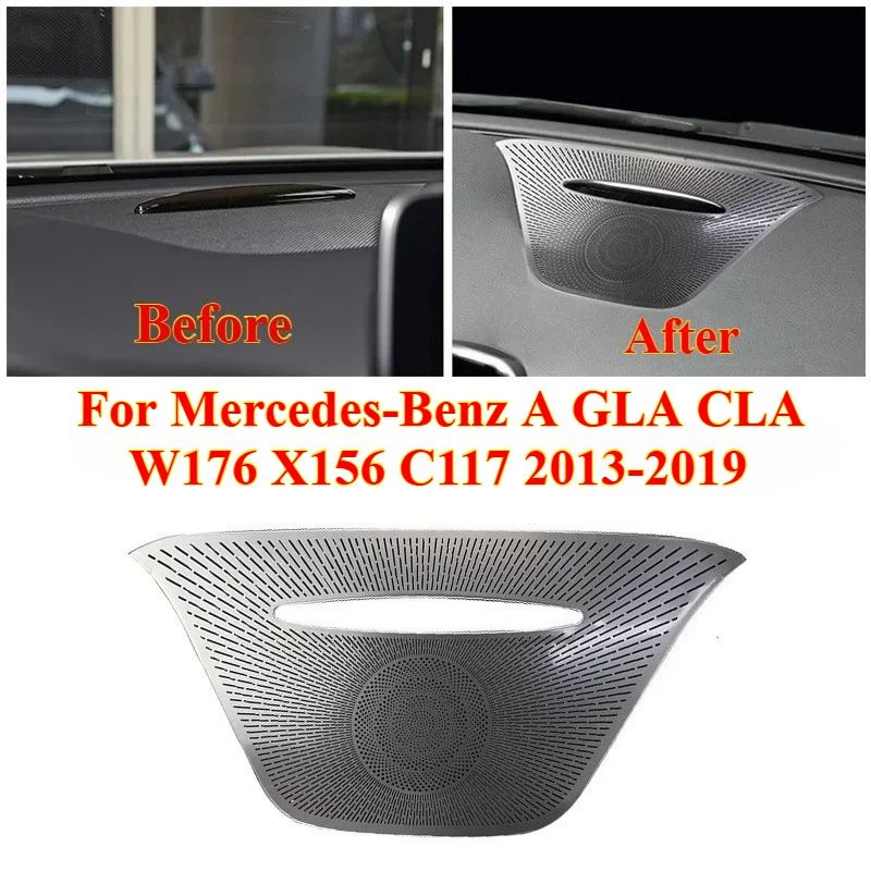

For Mercedes-Benz A GLA CLA W176 X156 C117 13-19 Car Interior Audio Speaker Dashboard Loudspeaker decoration Cover Sticker Trim
