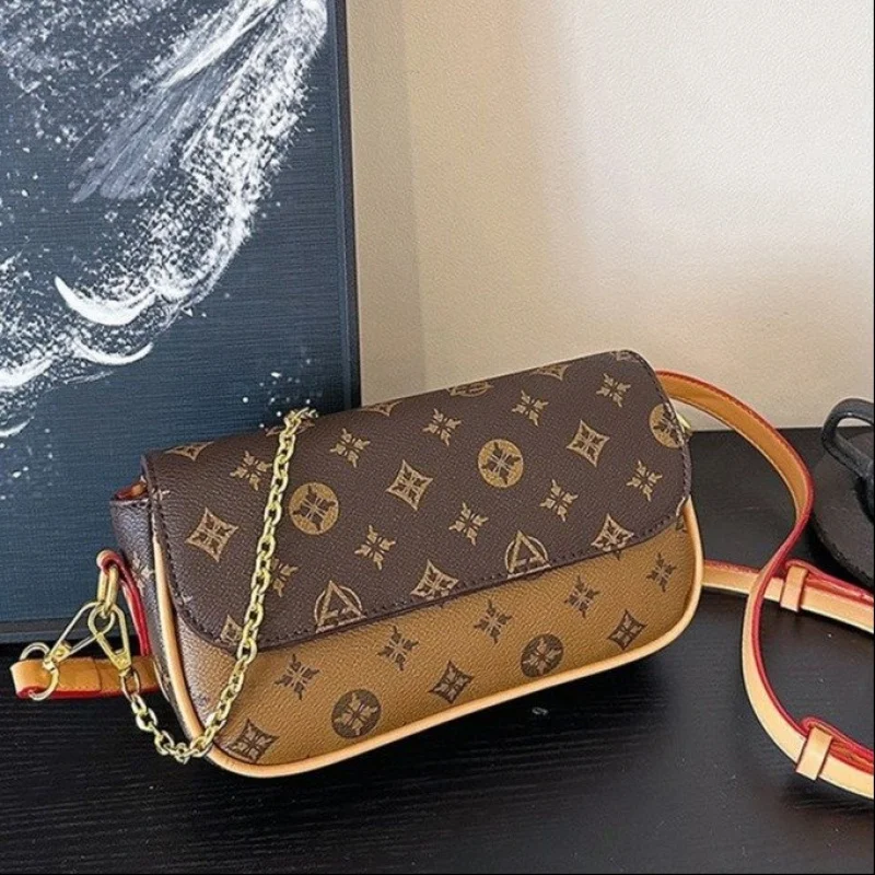 

Винтажная модная женская сумка с однотонным и высококачественной минималистской кожаной сумкой через плечо, модный дизайн