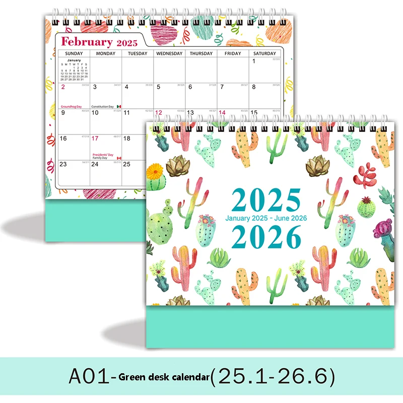 18 Months Desk Calendar, Monthly Planning Organizer Notes Home Office Schedule Planner