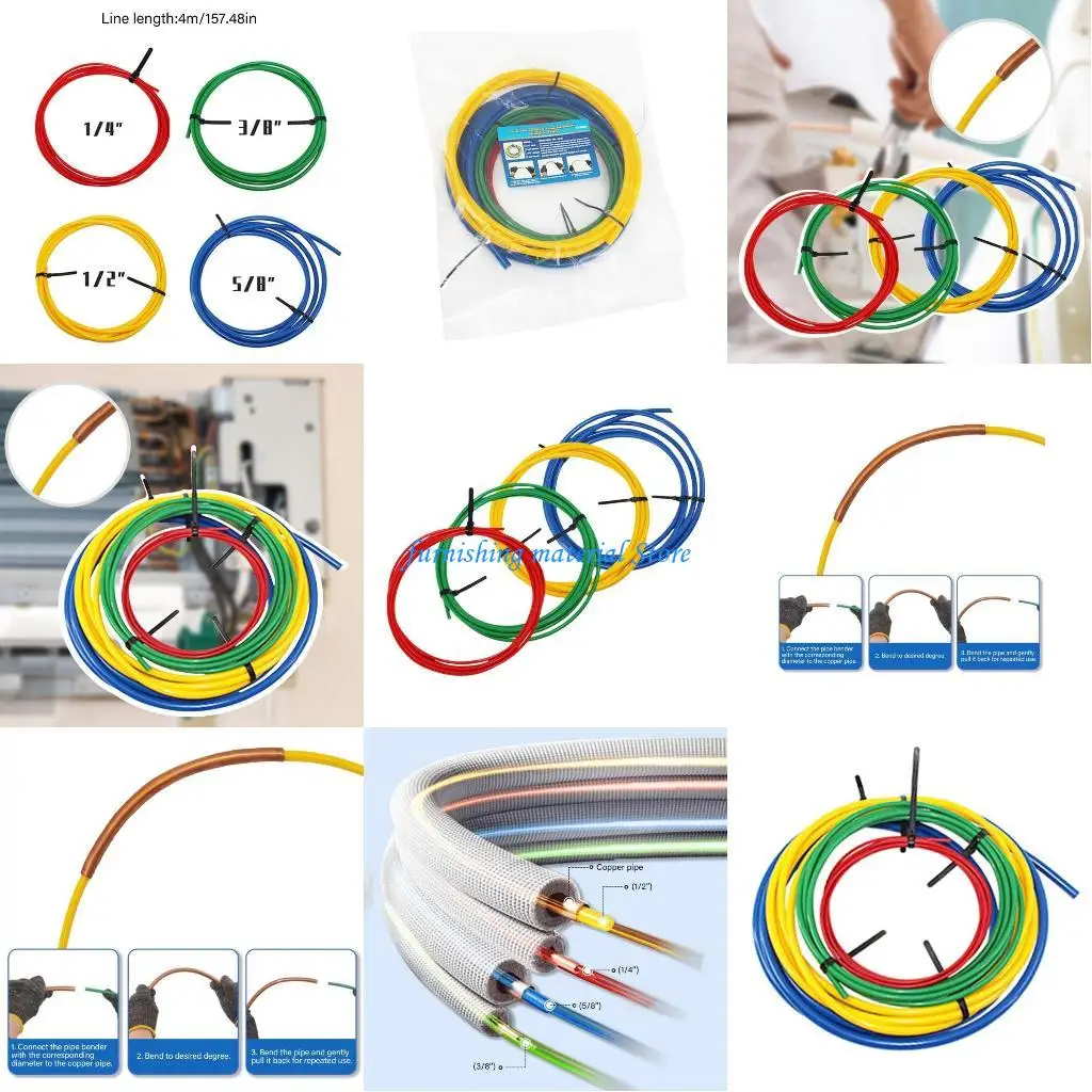 

Y5GD Anti-Deformation Copper Pipe Protections Tube Tool Plastic Copper Pipe Protector for Air Conditioner Accessory