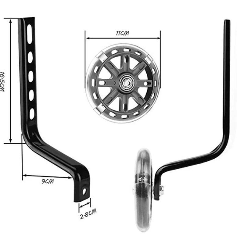 Bike Training Wheels For Kids Bicycle Adjustable Stabiliser, Suitable For 12 14 16 18 20 Inch Children's Bike