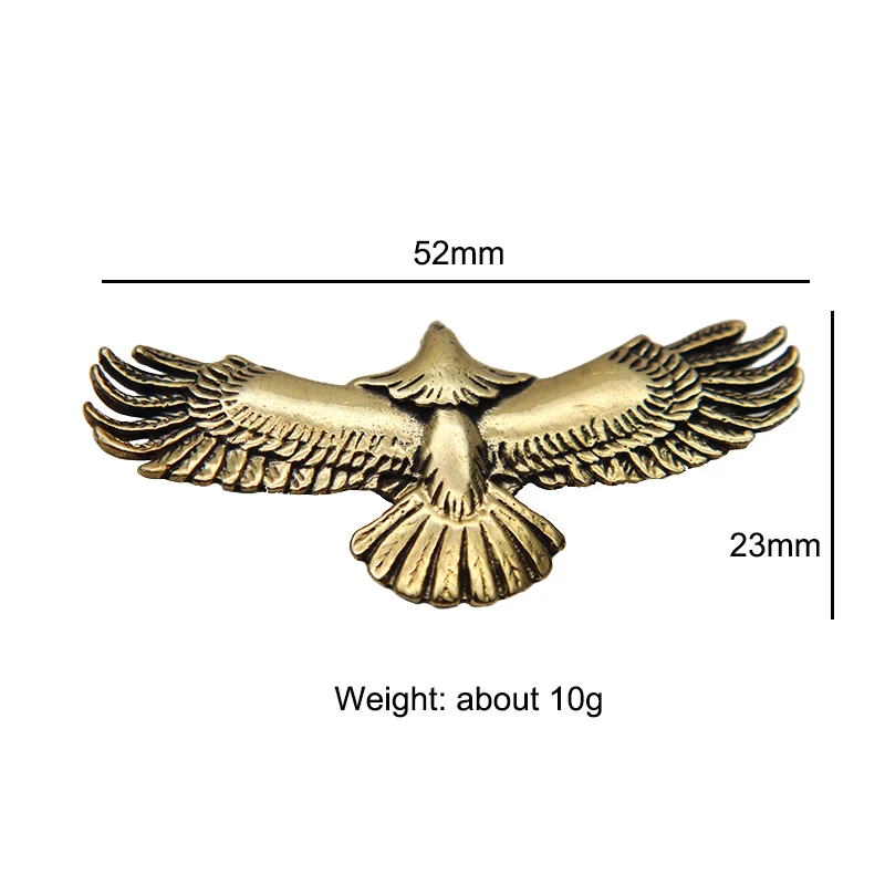 Pure Brass Flying Eagle Screw Rivet Button DIY Leather Bag Wallet Chains Garment Decorative Punk Vintage Belt Buckle Connector