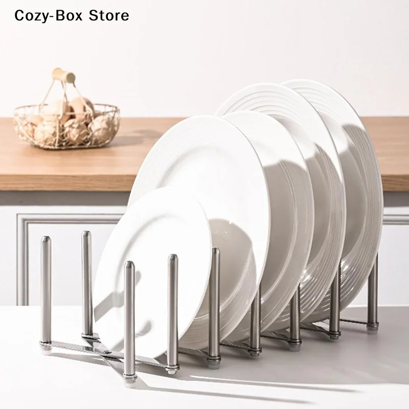 스테인리스 스틸 접시 냄비 뚜껑 홀더 선반 접이식 냄비 - Kitchen Gadgets Rack Storage 리뷰 및 가격