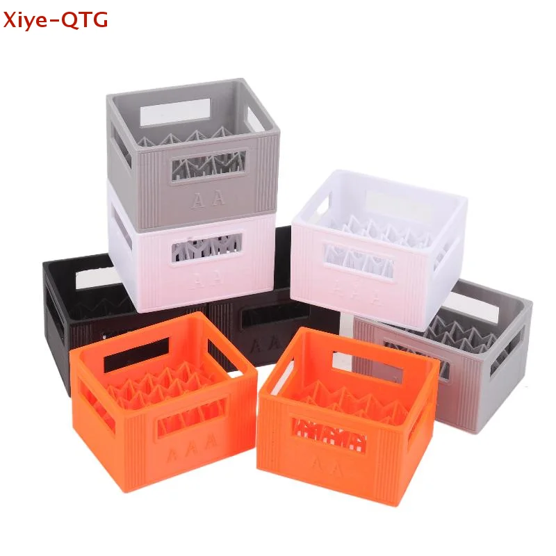 3D Printed Beer Crate Style Battery Storage Case No. 5 Aa No. 7 Aaa Battery Basket Stackable Batteries Storage Box Home Decor