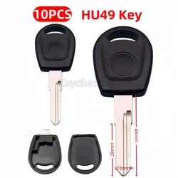 Keychannel-llave Tansponder de coche, herramienta de cerrajero de 10 piezas, Chip de repuesto para Jette Polo Golf con hoja de llave HU49