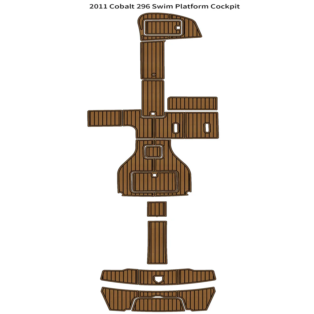 2011 Cobalt 296 Swim Platform Cockpit Pad Boat EVA Foam Teak Deck Floor Mat SeaDek MarineMat Gatorstep Style Self Adhesive