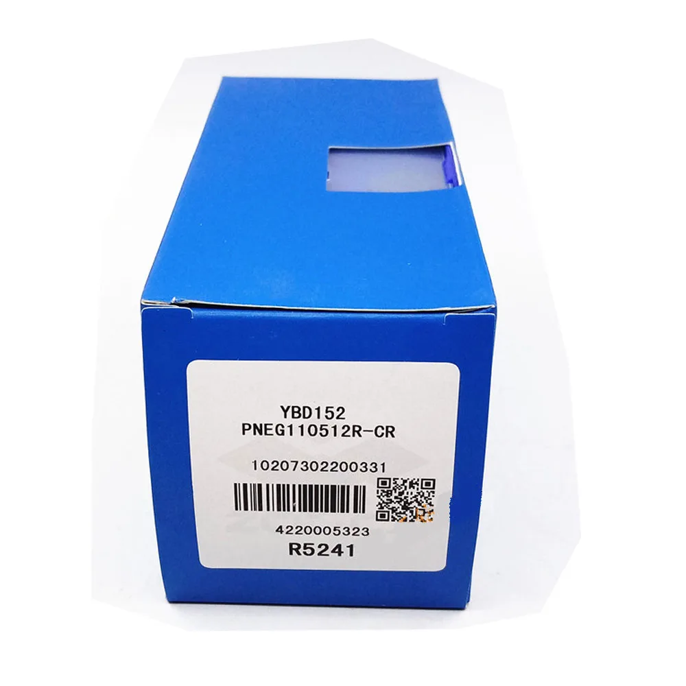 Asli PNEG110512R-CR YBD152 CNC Karbida Penggilingan Sisipan untuk Besi Cor
