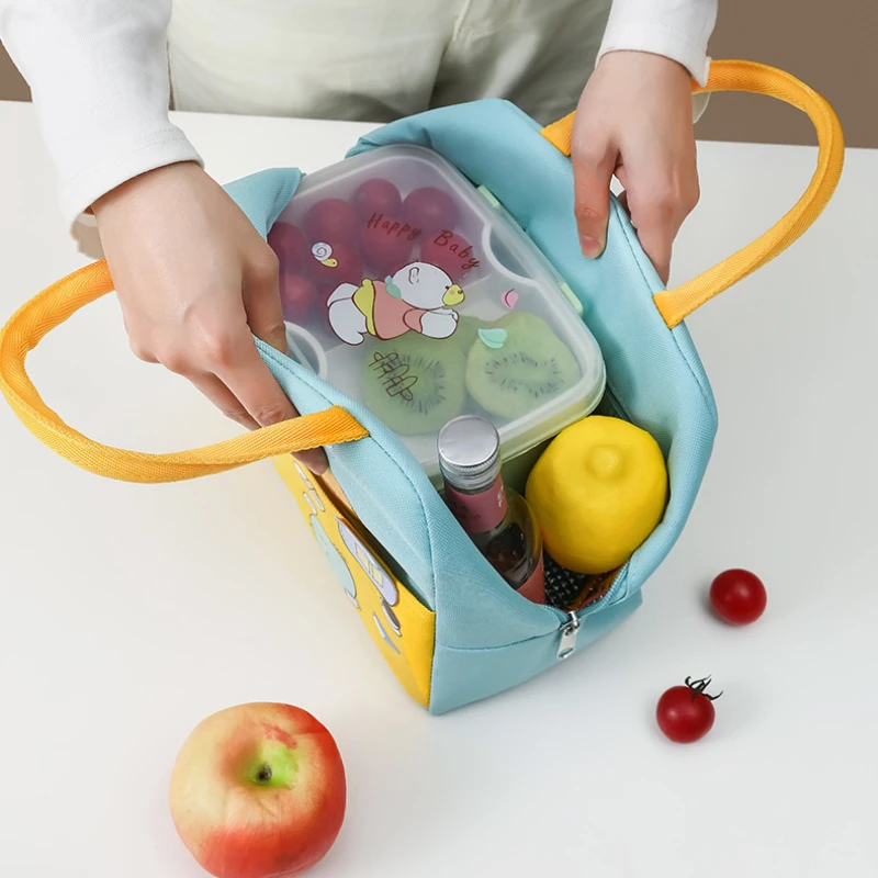 New Cartoon Portable Lunch Box Kid borsa termica per il pranzo per bambini borsa termica per la conservazione del foglio di alluminio addensata per