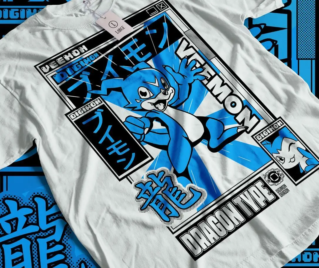 Veemon Shirt Digimon Anime T-Shirt ExVeemon Tshirt Aero Veedramon Examon Tee ALL