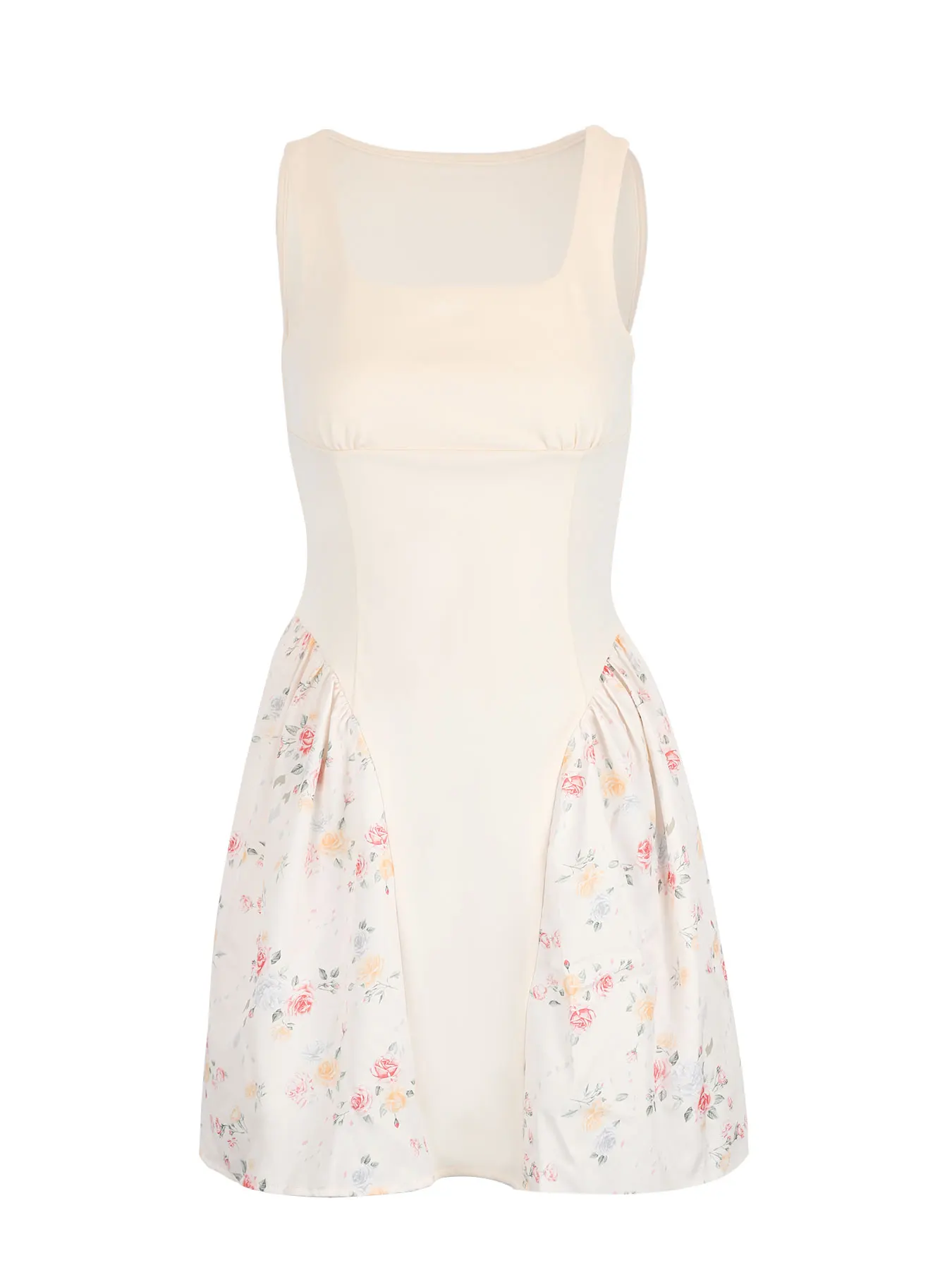 Abiti a trapezio da donna estivi Streetwear Abito con maniche a canotta con stampa di moda Mini abito da donna sexy con colletto quadrato sul petto basso