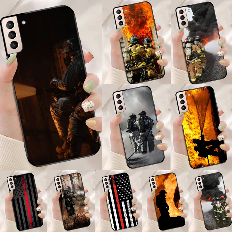 Firefighter Fire Fireman Funda Case For Samsung Galaxy S25 Ultra S9 S10 S20 S22 Plus S21 FE S23 S24 Ultra Phone Cover