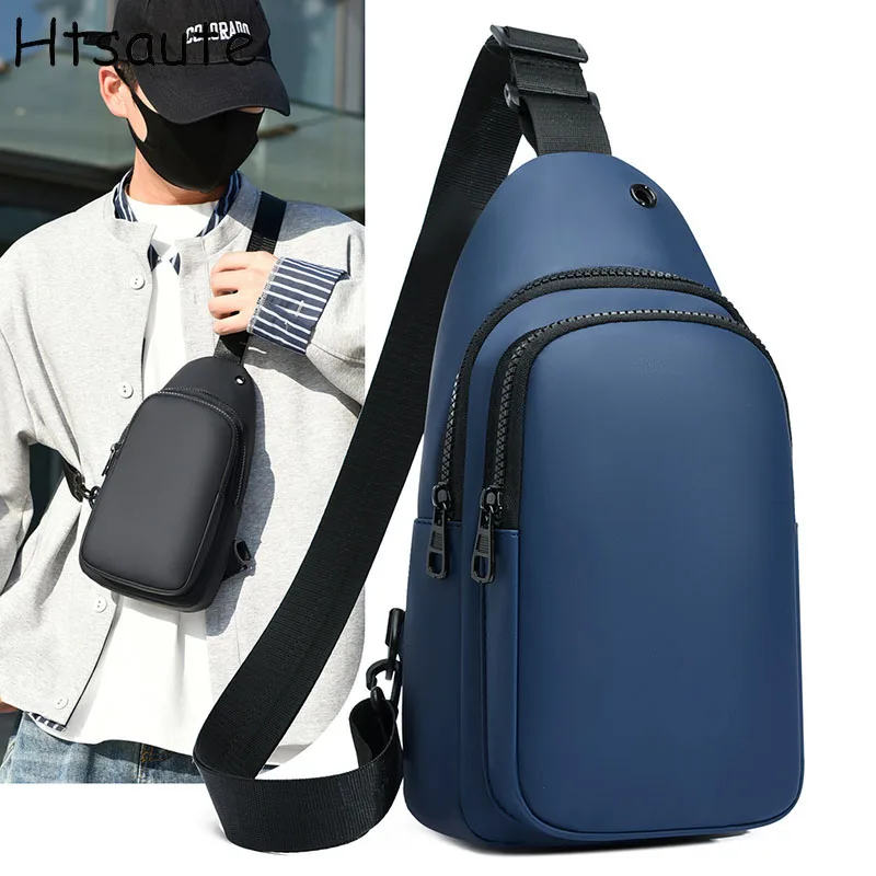 

Trendy Oxford Men's Chest Bags Casual Shoulder Bag Traveling Messenger Bag Male Black Small Backpack For 8 Inch Top-handle