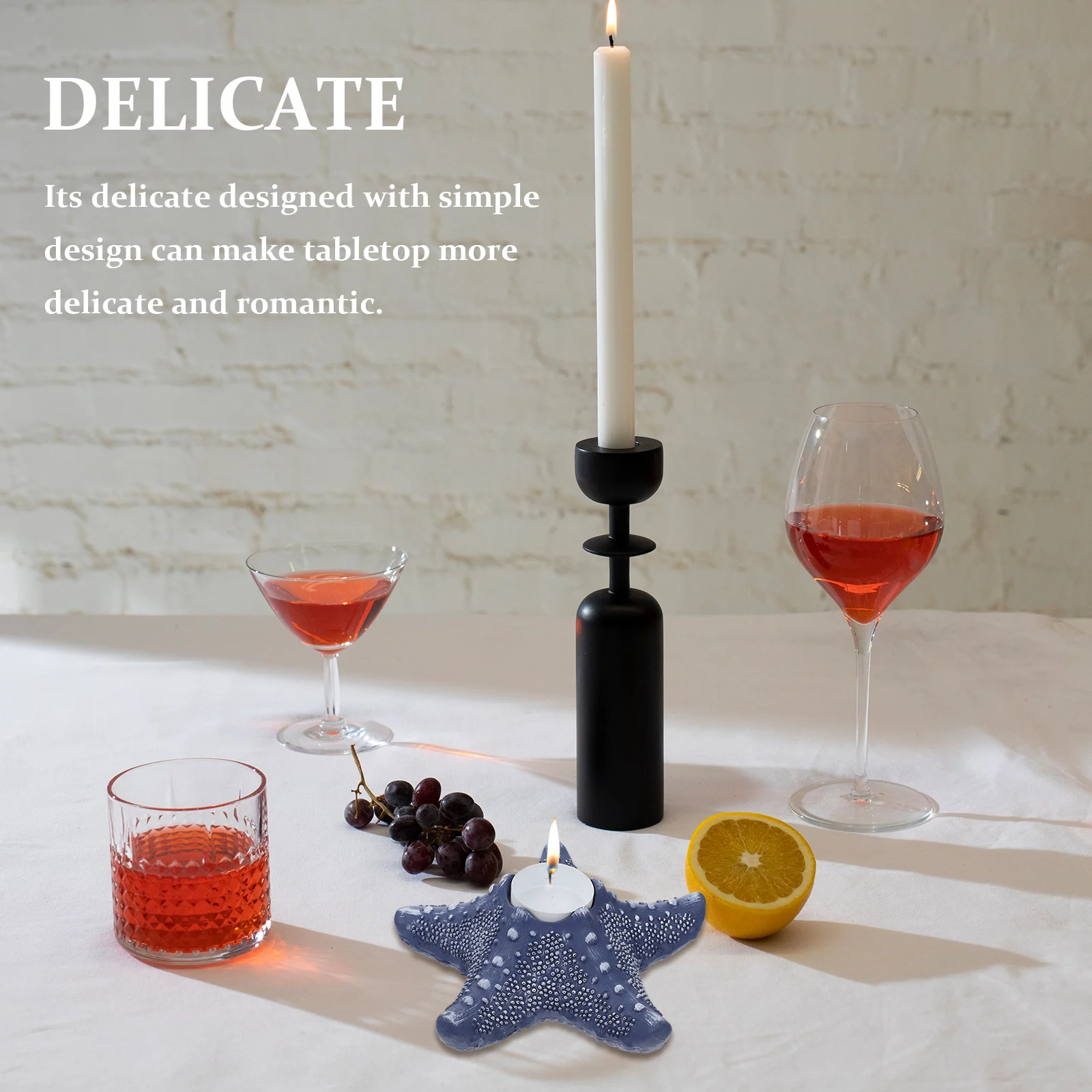 

Creative Resin Candlestick Elegant Home Decor Heat Resistant Wedding Dinner Party Festival Ornament Resin Candlestick