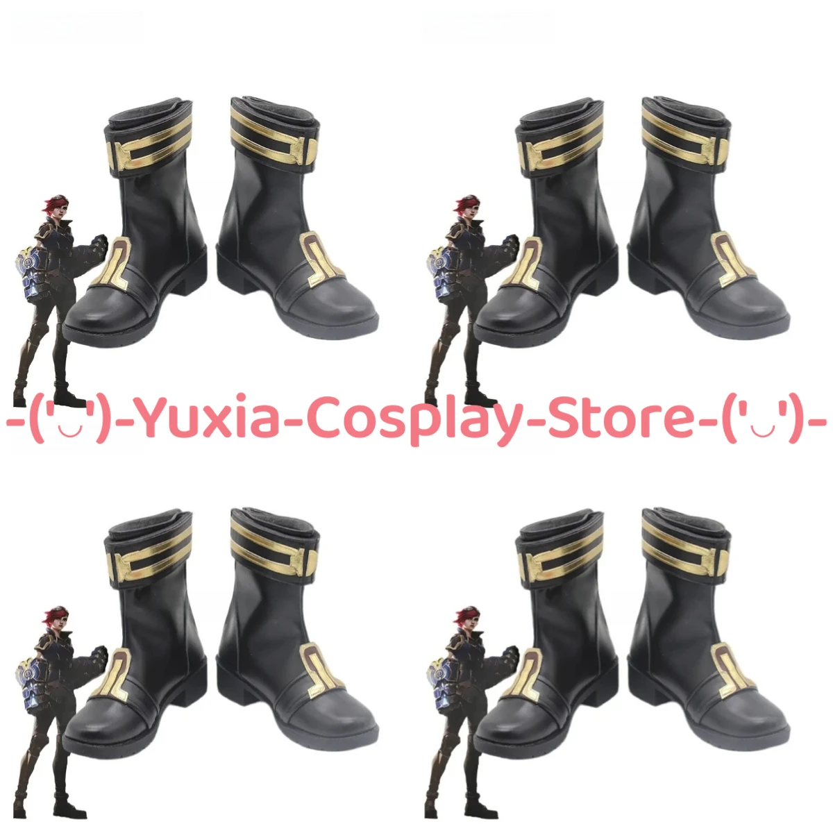 

Юксиакосплей! LoL Vi Обувь для косплея Аниме Игровой персонаж Опора Сапоги из искусственной кожи Хэллоуин Карнавальный костюм для вечеринки