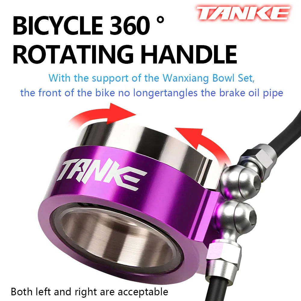 

Гарнитура TANKE MTB с бесконечном вращением, велосипед 360° ° Вращающаяся ручка, велосипед AM/XC для вездехода, комплект чаш для масляного тормоза