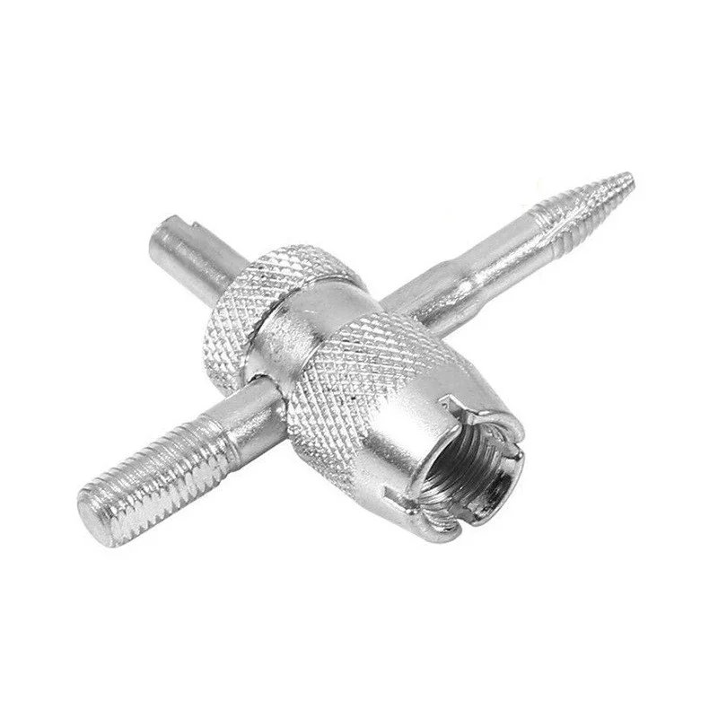 1Pc Silver Auto Tire Valve Core Puller Repair Tools 4-in-1 Car Truck Tire Screwdriver Valve Stem Remover Installer Tool