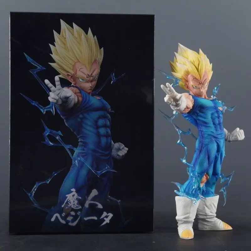 27cm DBZ Majin Vegeta Model Dragon Ball Z Action Figure Anime Vegeta Figurine Collection GK Statue Ornaments Toys Gift for Kids