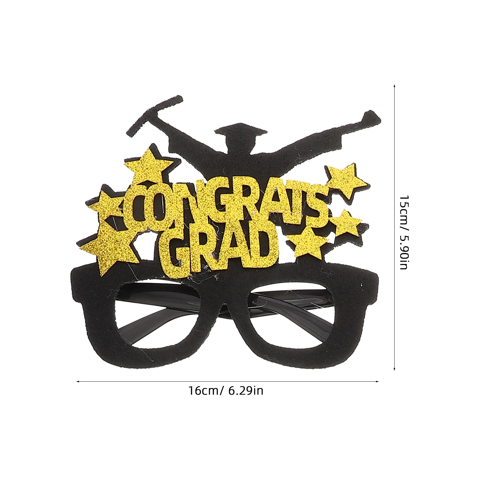 5 Pcs Graduation Season Glasses Paper Prop Party Accessories Venue Setting Props for Photo Booth Plastic 2024 Aunglasses