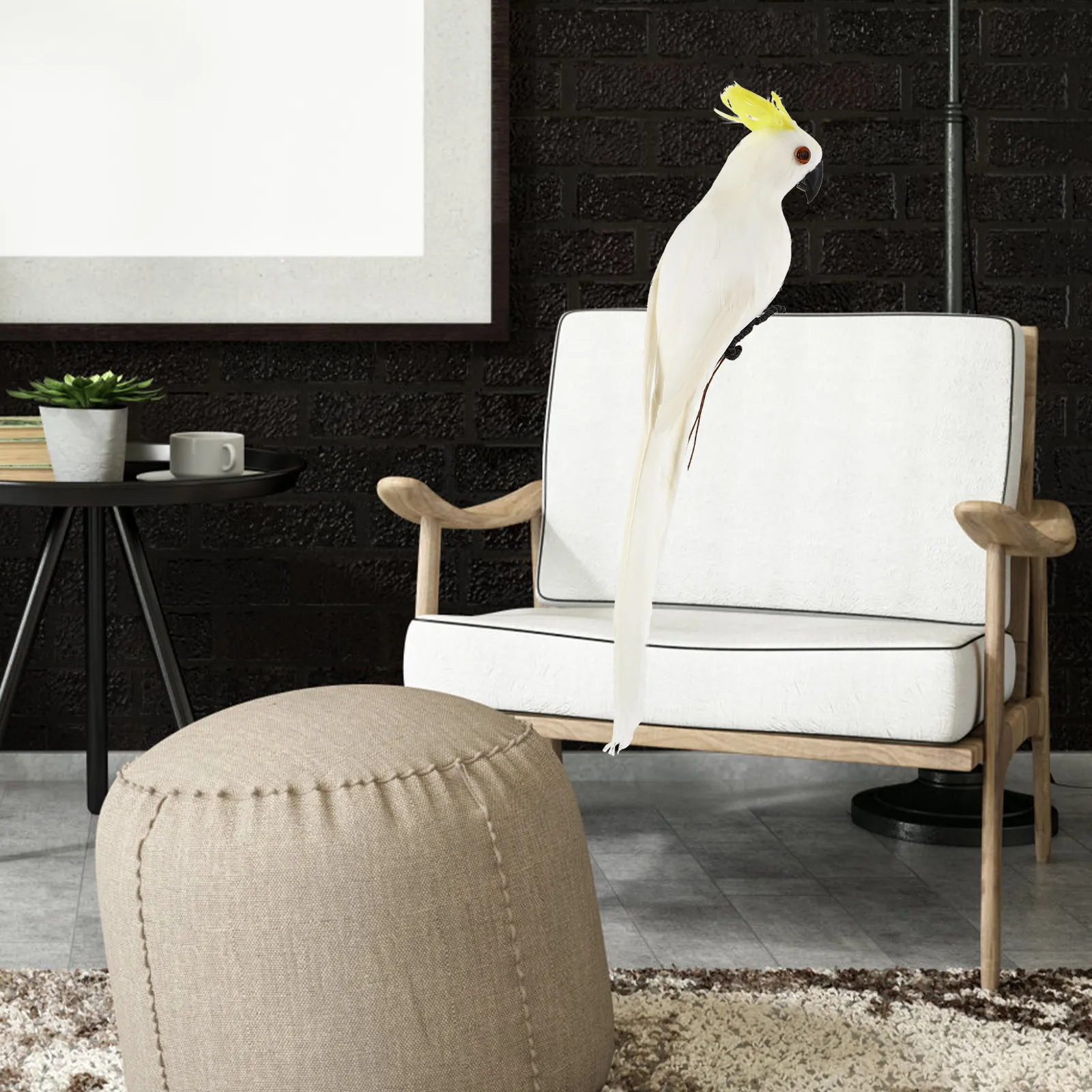 1Pcs Artificial Parrot Decor Realistic Feather Bird Outdoor Garden Decoration Wall Pendant Fence Bird Figure Home Art Ornament