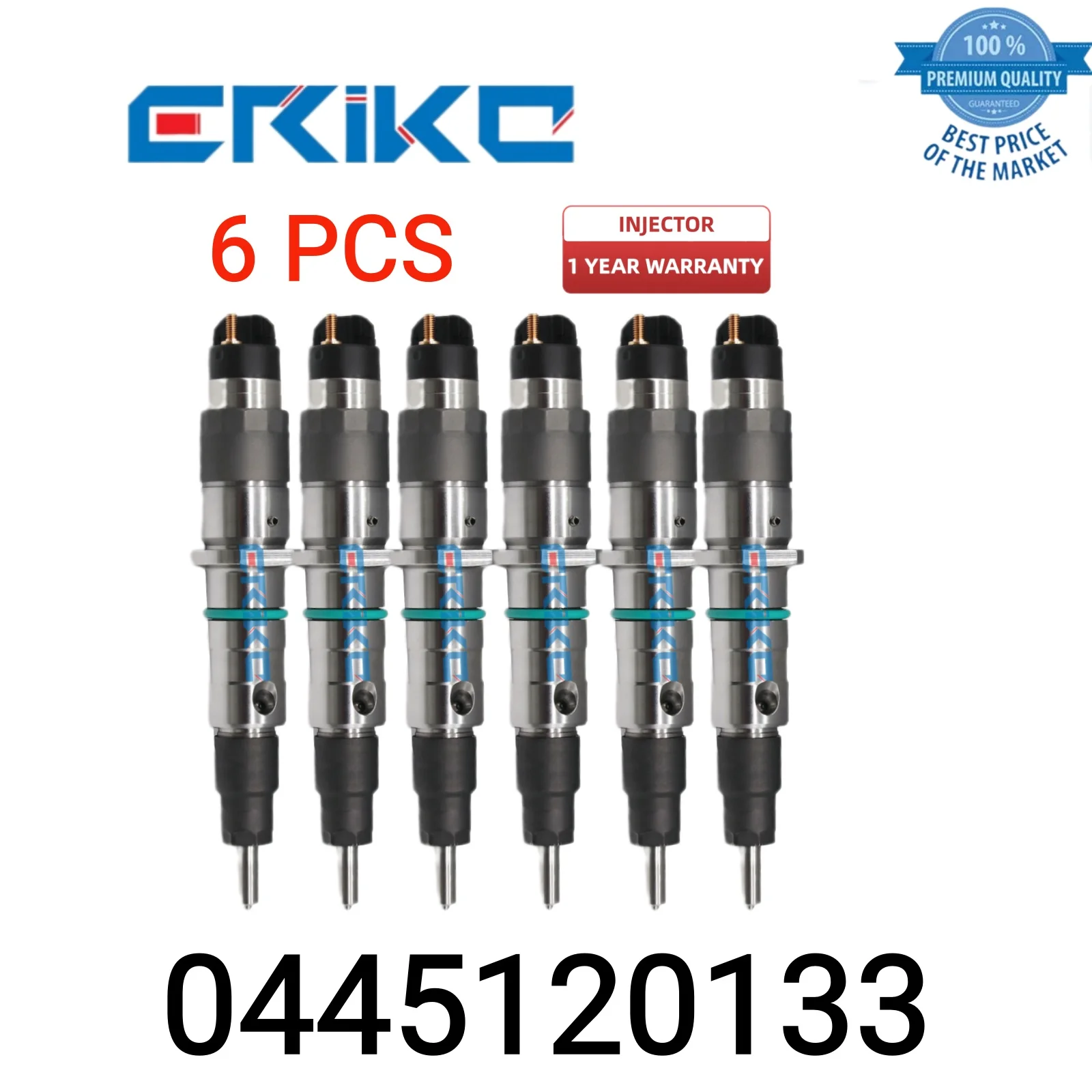 6 PCS 0445120133 Auto Electric Fuel Injector 0 445 120 133 Diesel Part Injector 0445 120 133 Standard Injector