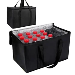 65L to 70L Insulated Tote Bag Grocery Fruit Food Meal Big Storage Cooler Outdoor Shopping Organizer Delivery Zipper Thermal Case