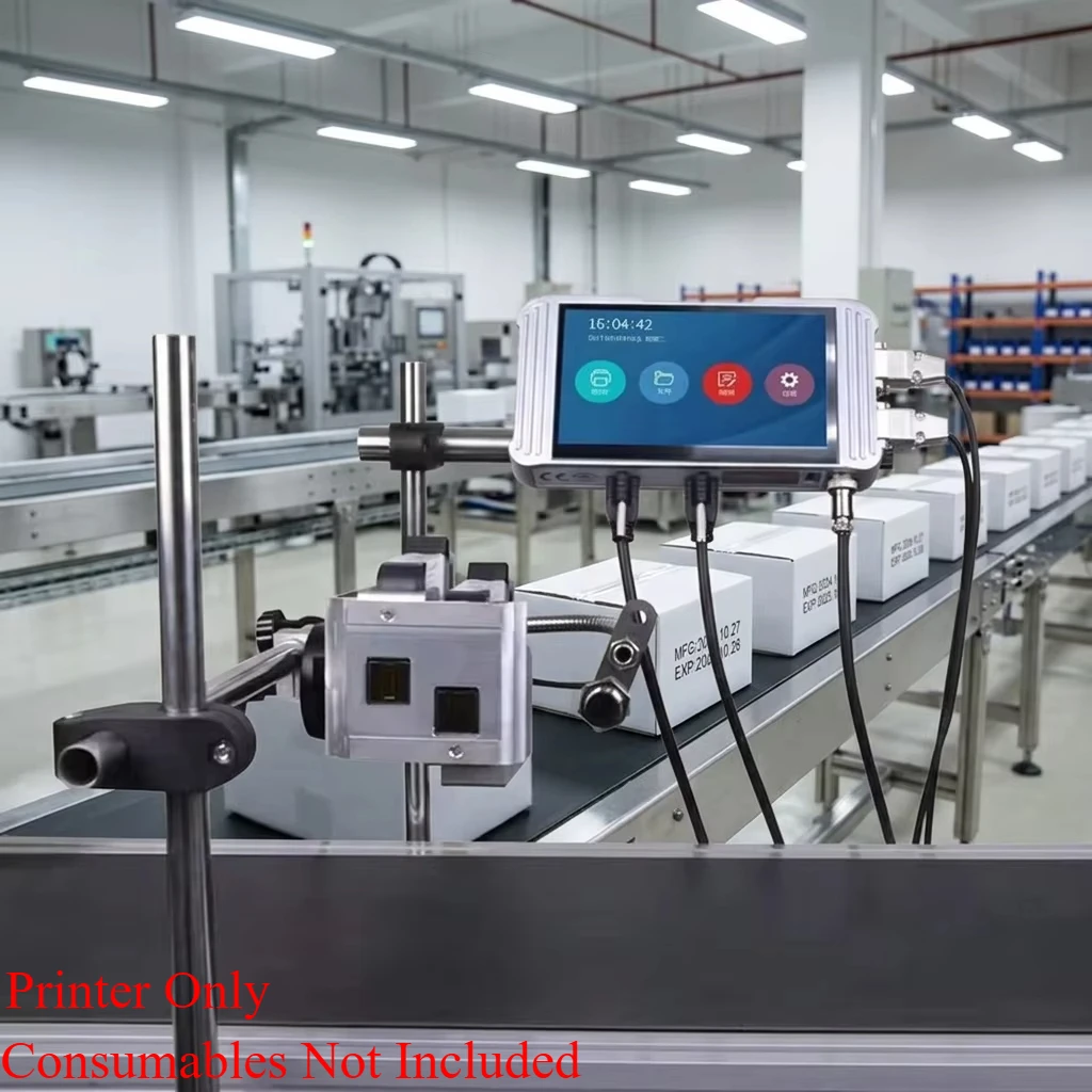 Online Industrial Inkjet Coder 1-25.4mm Fast Dry Ink Multi-Color For Date Logo Marking