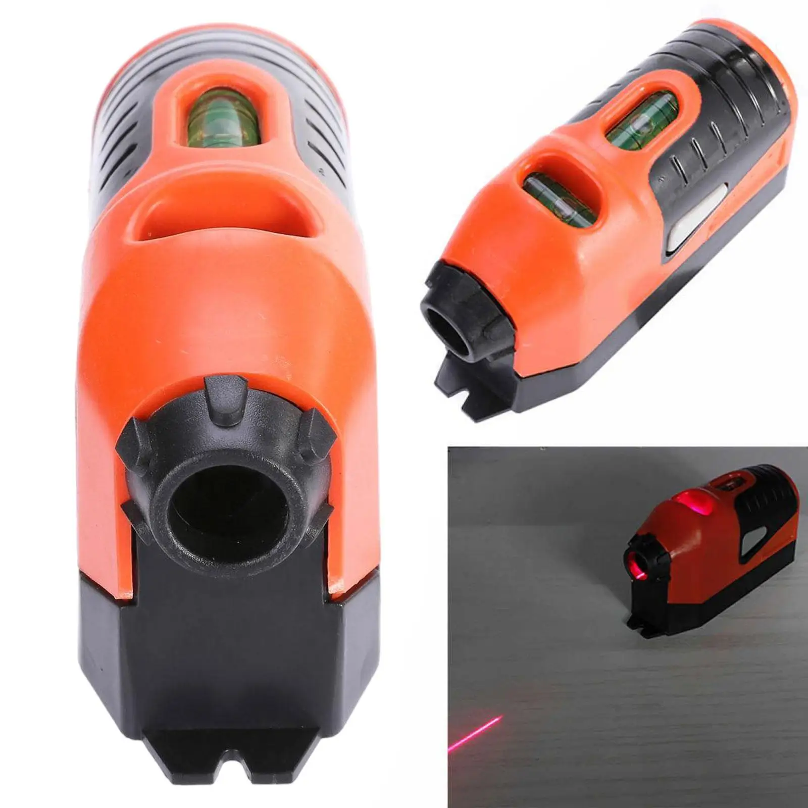 Mini Portable Vertical Laser Spirit Level Laser Straight Level 90 Degree Mouse-shaped Plastic Self-leveling Measuring Tool