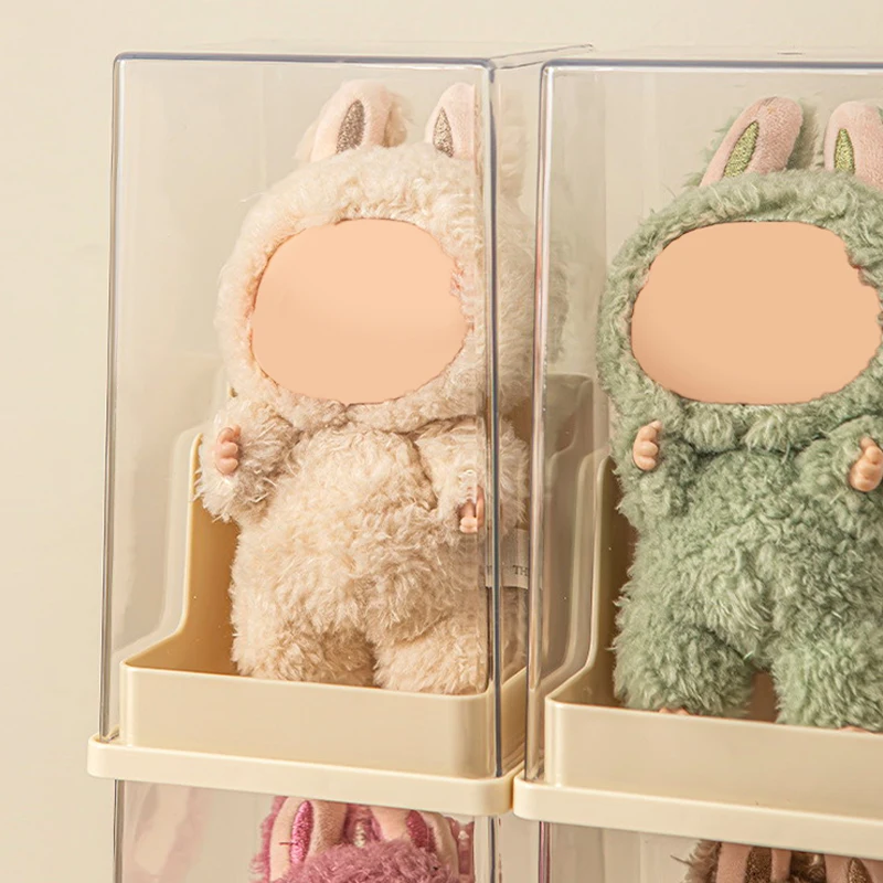 Stojak ekspozycyjny na lalki, przezroczyste pudełko ekspozycyjne, pudełko do przechowywania, akrylowa gablota na akcesoria dla lalek Labubu