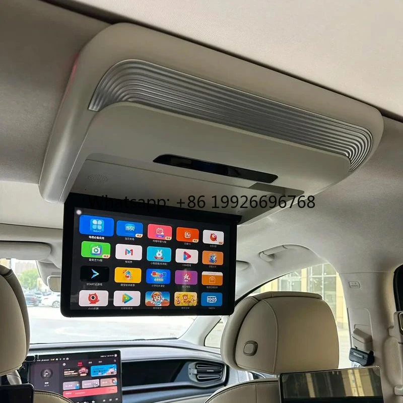

2024 Car Roof Mounted Monitor Flip USB IPS LCD Overhead Multimedia Ceiling Mount for Auto Electric Android 3/32G Denza D 9